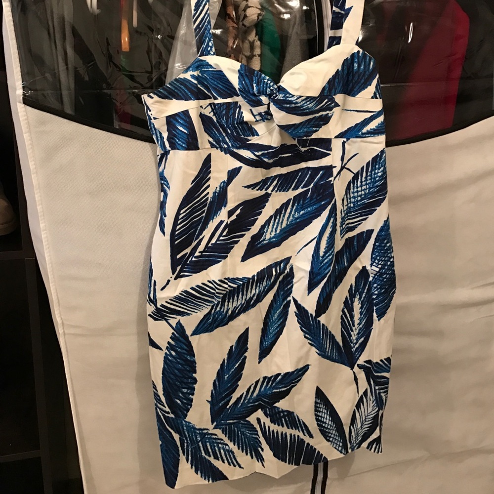 Jones New York blue and white palm dress size 6P
