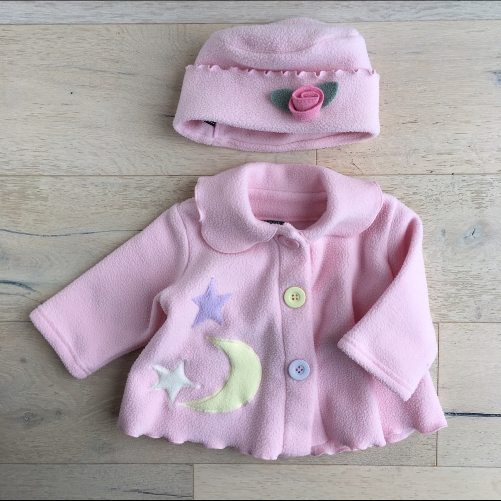 Mack & Co. Pink Starry Night Jacket and Garden Hat