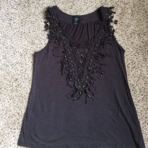 Sleeveless embellished Anthropologie tank