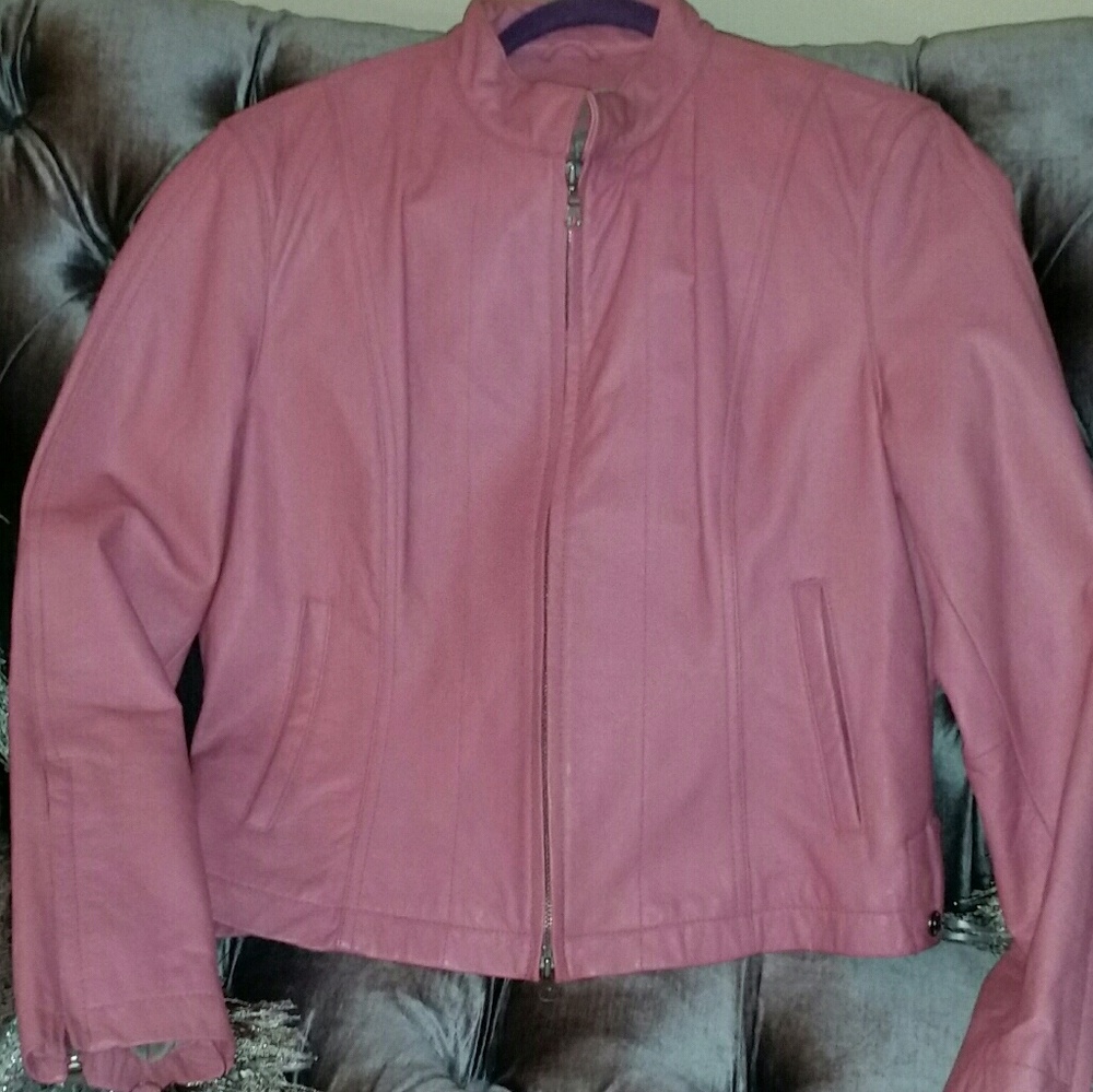 Pink Leather Jacket