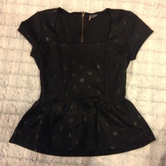 Urban Outfitters Tops - UO Sparkle and Fade polka dot peplum top