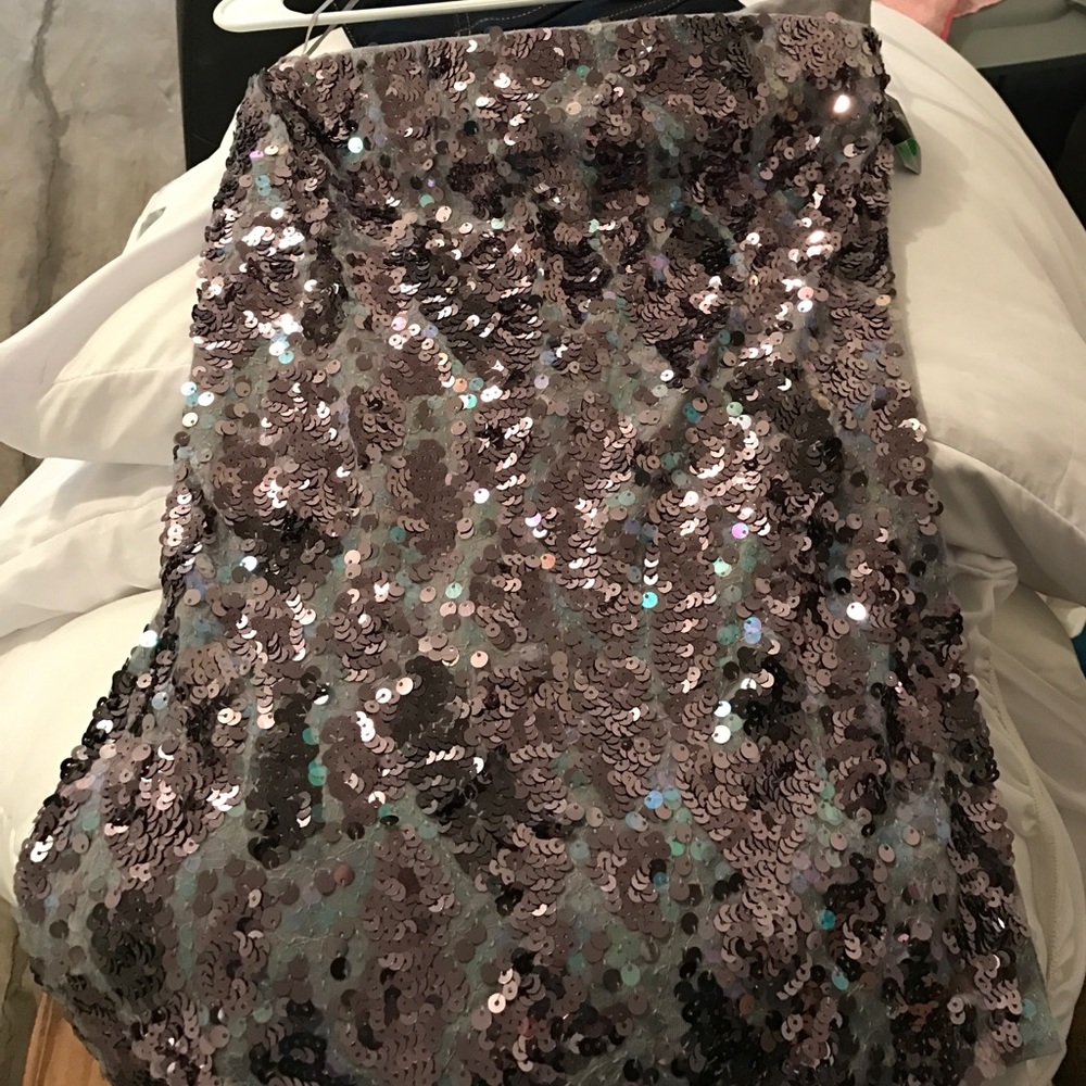 Express purple sequined tube top size S