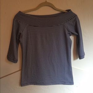 Size small navy/white Bardot top