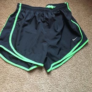 Green and black Nike dry fit shorts