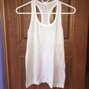 White lululemon workout tank