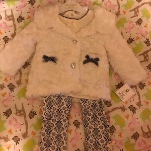 NWT winter set with soft fur sweater