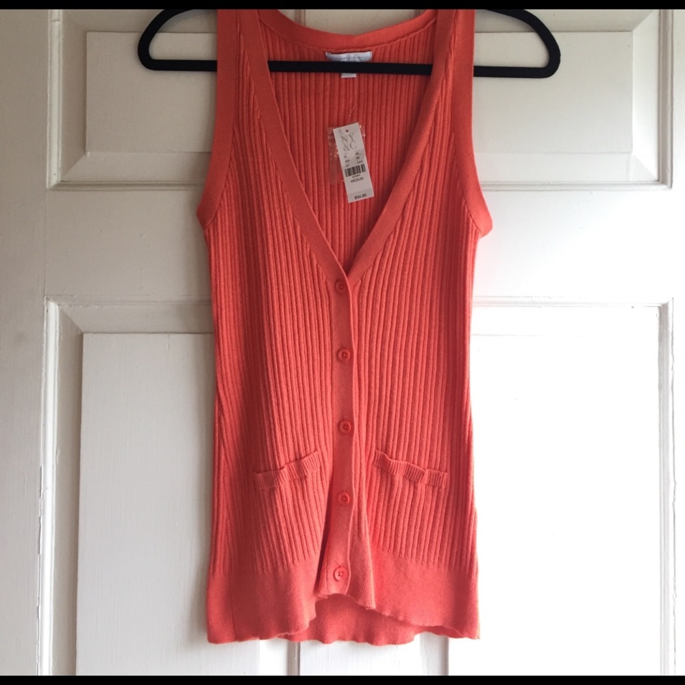 NY&C Orange Sweater Vest