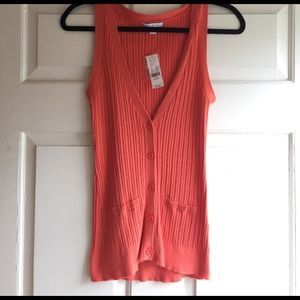 NY&C Orange Sweater Vest