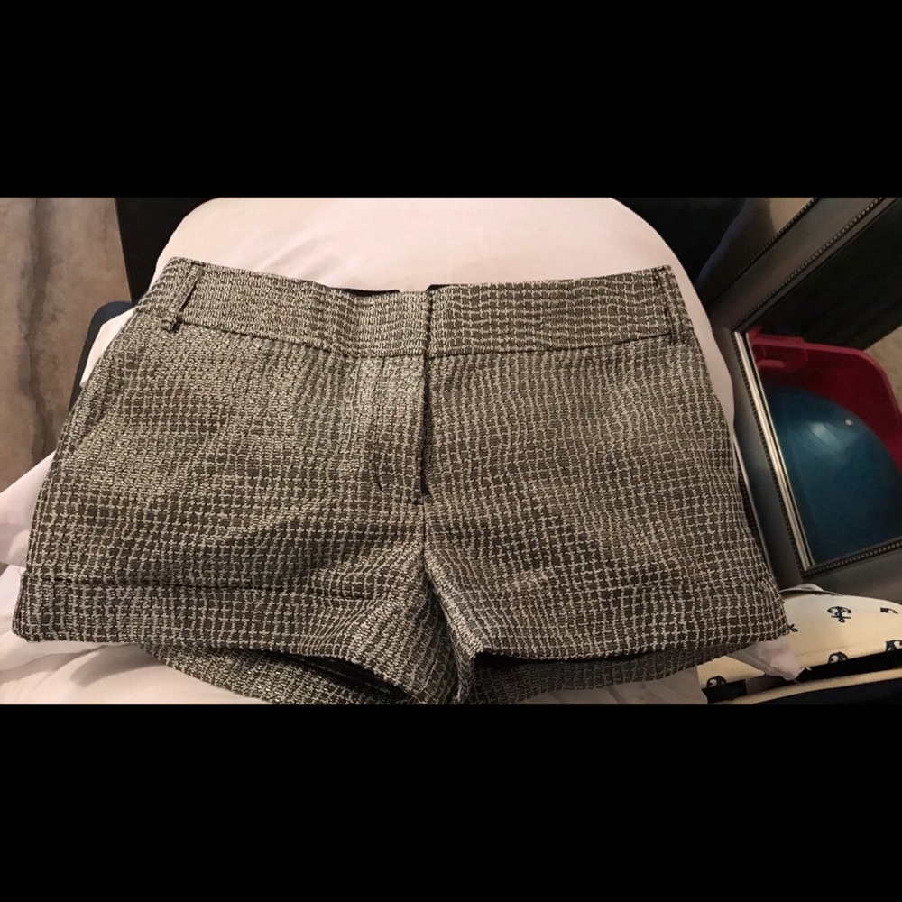 Express metallic gray and silver shorts size 4