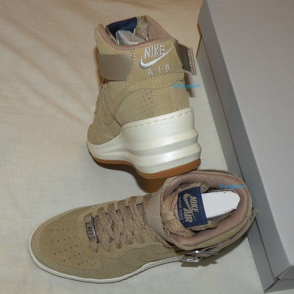 Nike Lunar Force 1 Sky Hi Desert Camo Sneaker Shoe - Picture 5 of 7