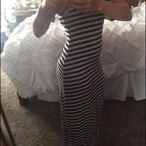 Black and white striped maxi dress ! Black and white striped maxi dress !