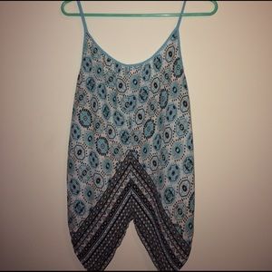 Rue21 Light Blue Tribal Tank