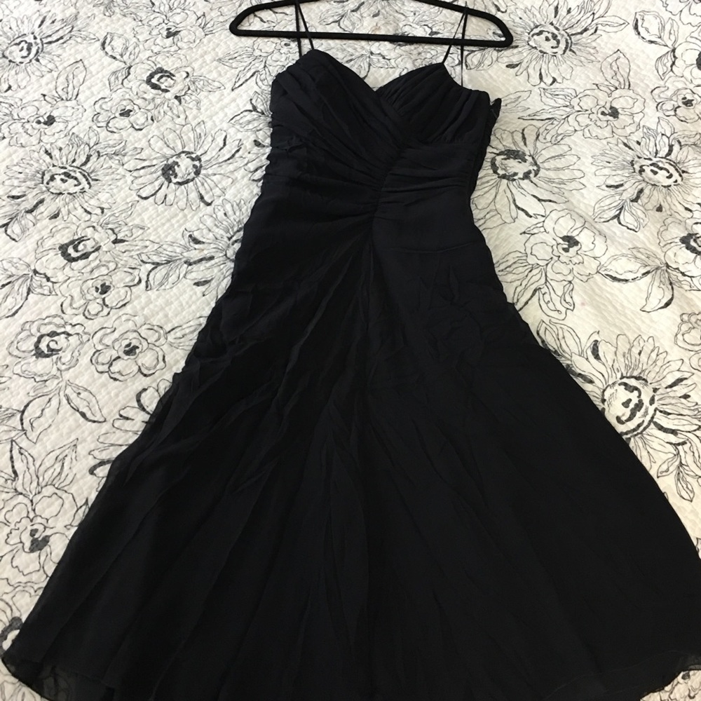 Black silk dress by Giorgio Armani