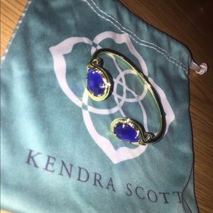 Kendra Scott cuff bracelet with blue stone