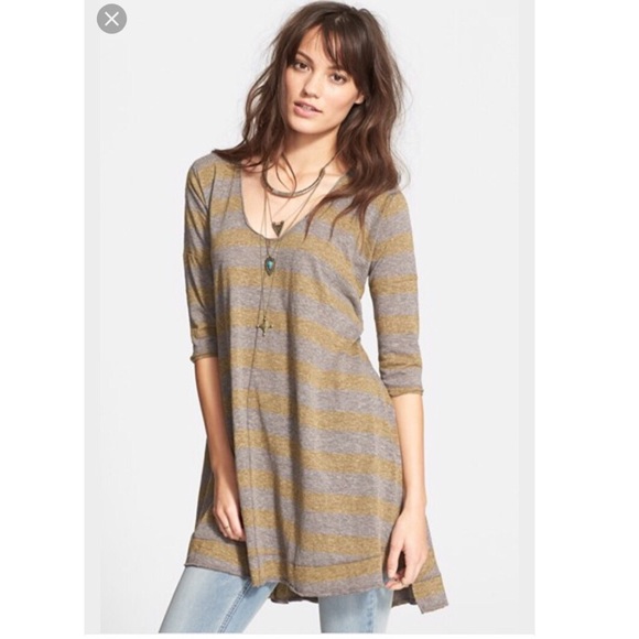 Free People Tops - Free People • Sierra striped oversized tee