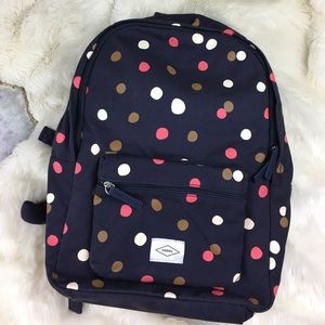 NWT Polka dot Navy Backpack