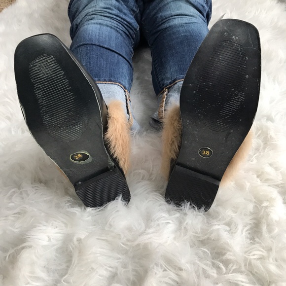 Snake Fur Loafer Mules ❤🖤 - Picture 4 of 6