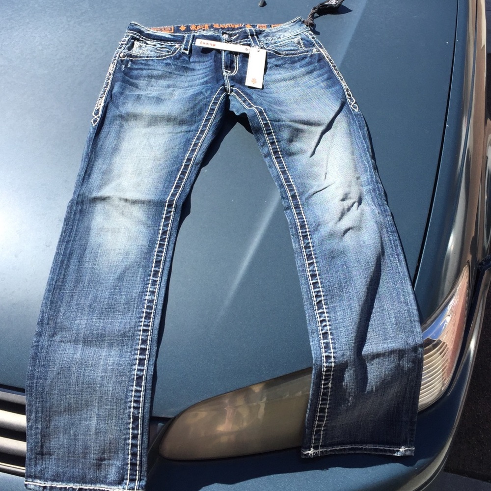 Rock revival Esther women straight jeans 30 rare - Picture 3 of 4