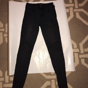 BLACK MOTO SKINNY JEANS PACSUN