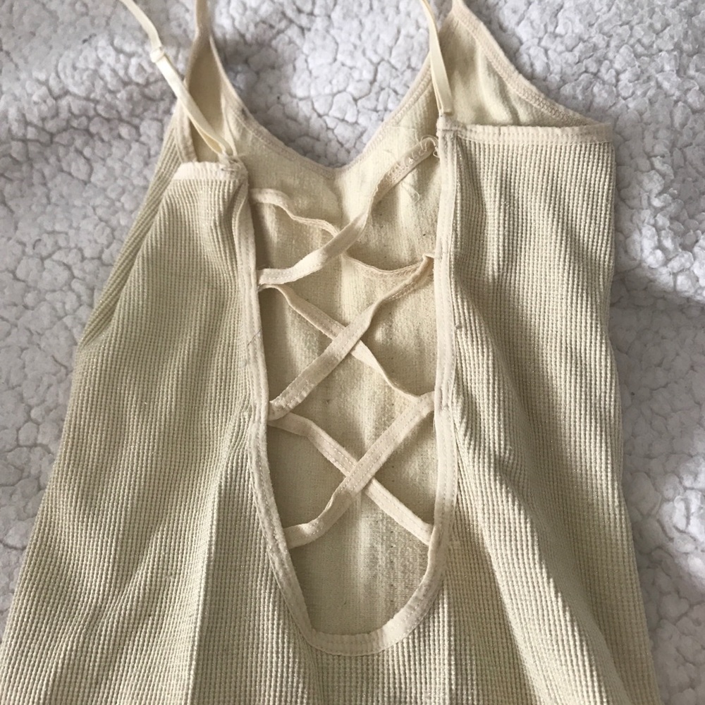 Free people corset back tank top
