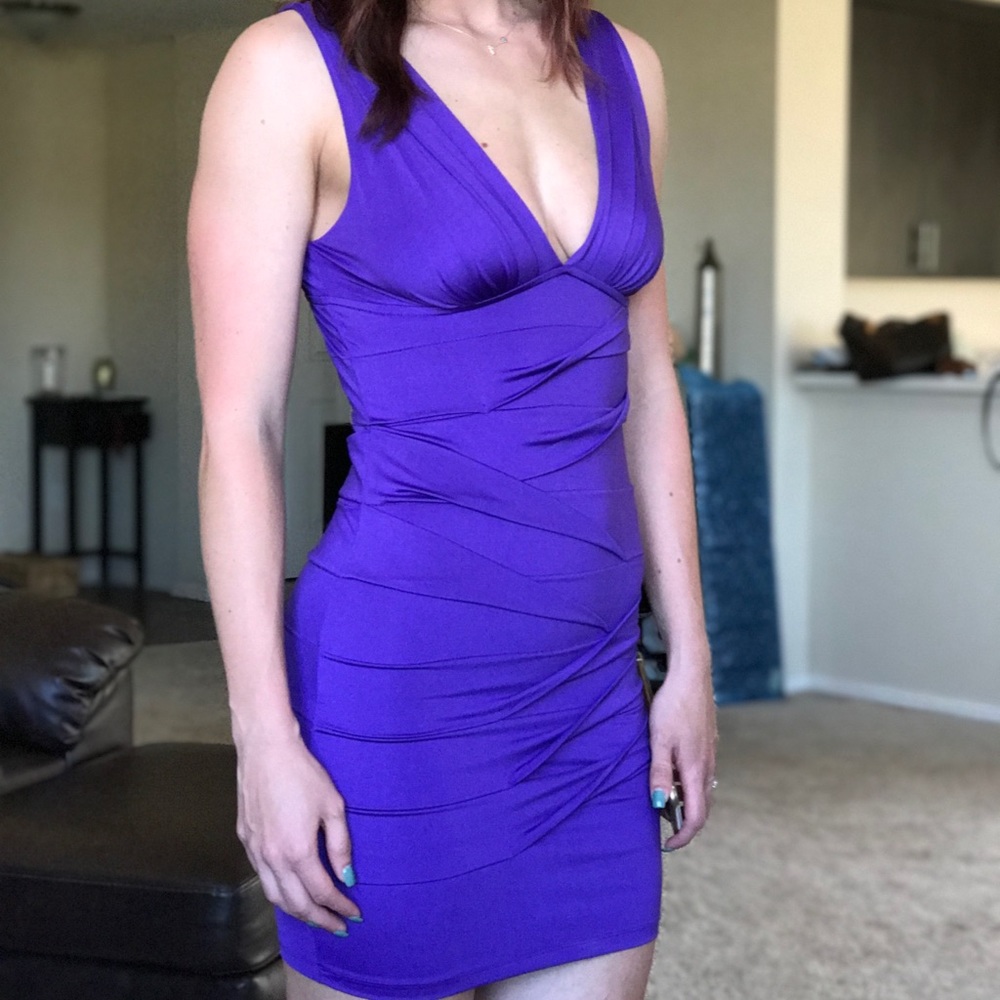 Bandage dress in purple