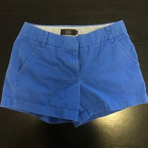 J Crew 3" Blue Chino Shorts Size 4