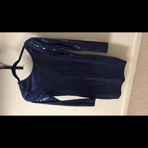 Sequenced navy dress