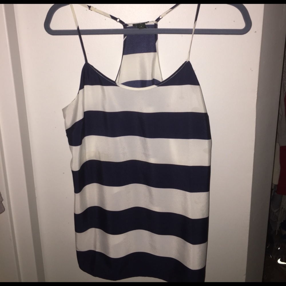 J Crew racerback striped tank
