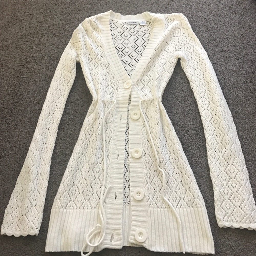 Woven Buttoned Cardigan