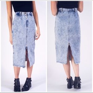 Long Jeans Skirt 90's Vintage