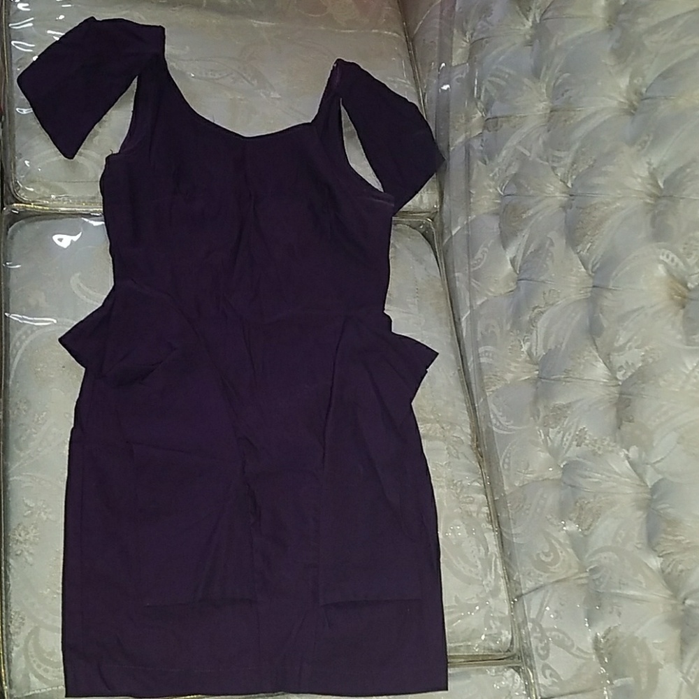 Peplum style dress with cap sleeve