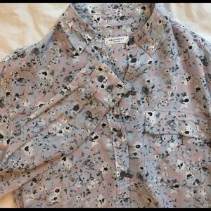 Equipment Silk Long Sleeve Button Down