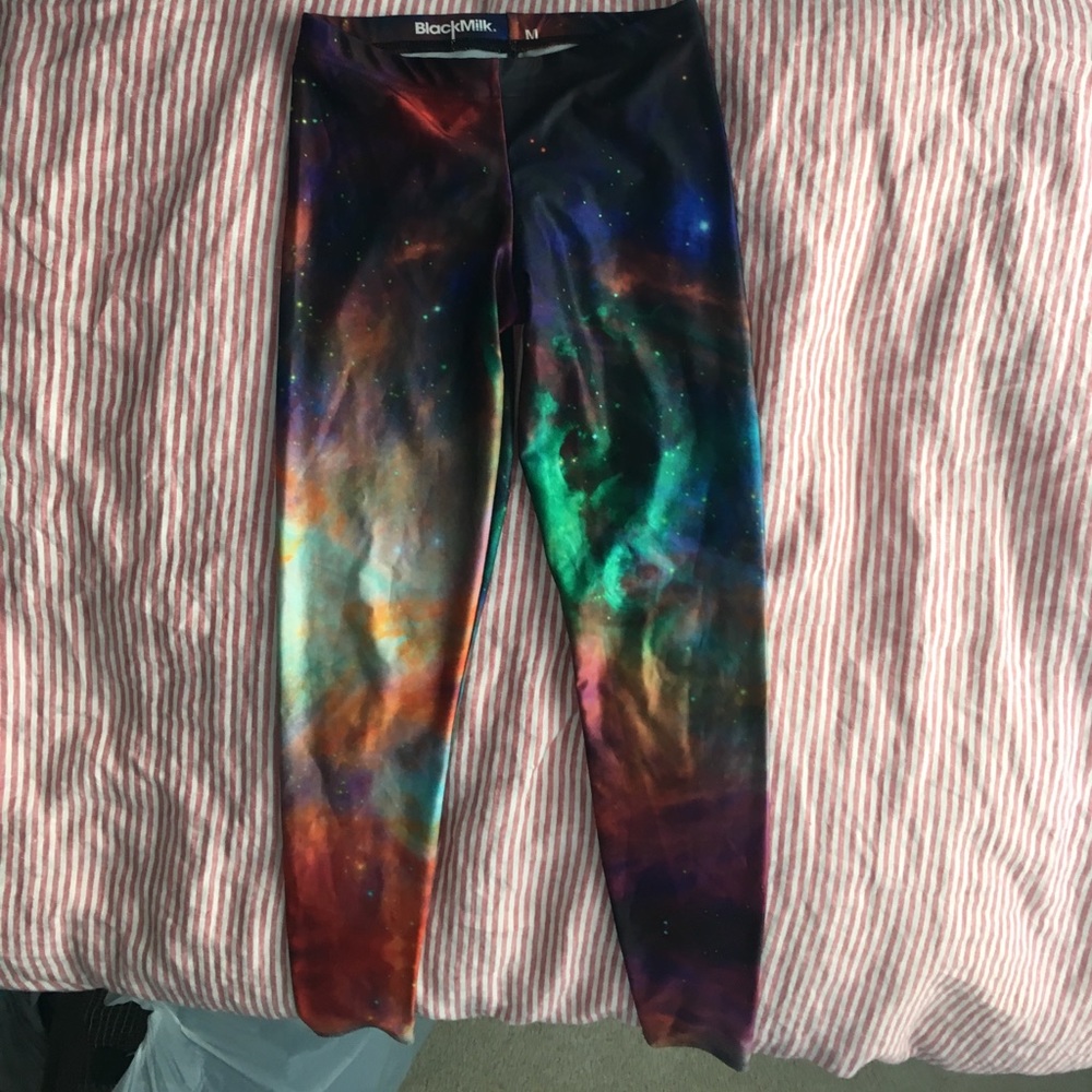 Blackmilk rainbow galaxy leggings