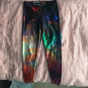 Blackmilk rainbow galaxy leggings