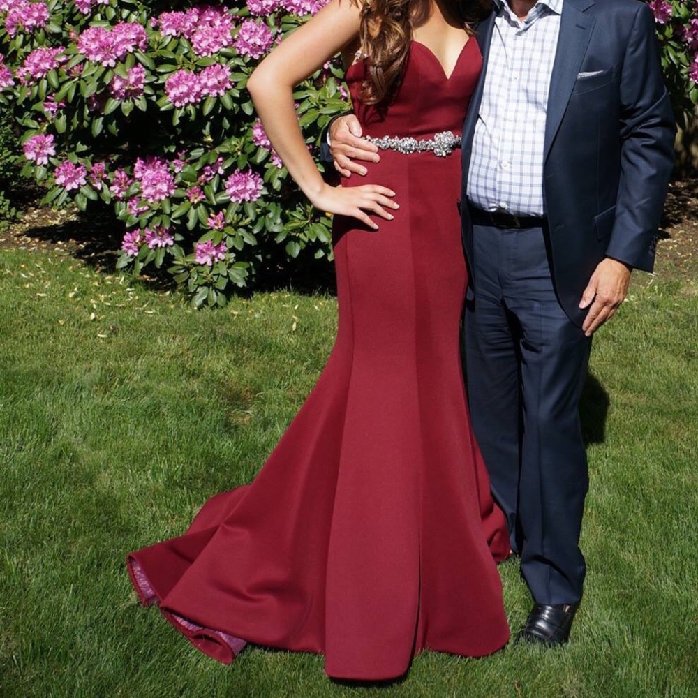 Burgundy Jovani Prom Dress