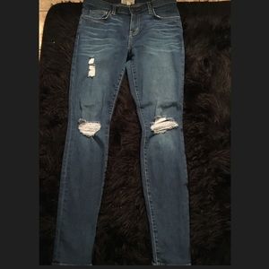 Current Elliott distressed ankle skinny