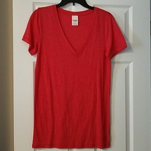 Pink by Victoria secret red v neck shirt