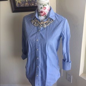 Banana Republic Blue Stripe Dillon Shirt- XS