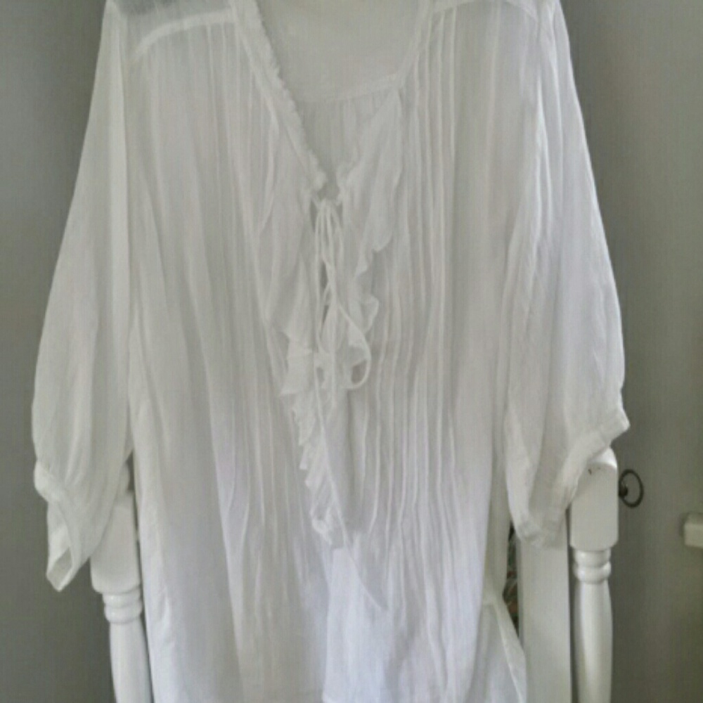 Ralph Lauren Denim and Supply white gauze blouse