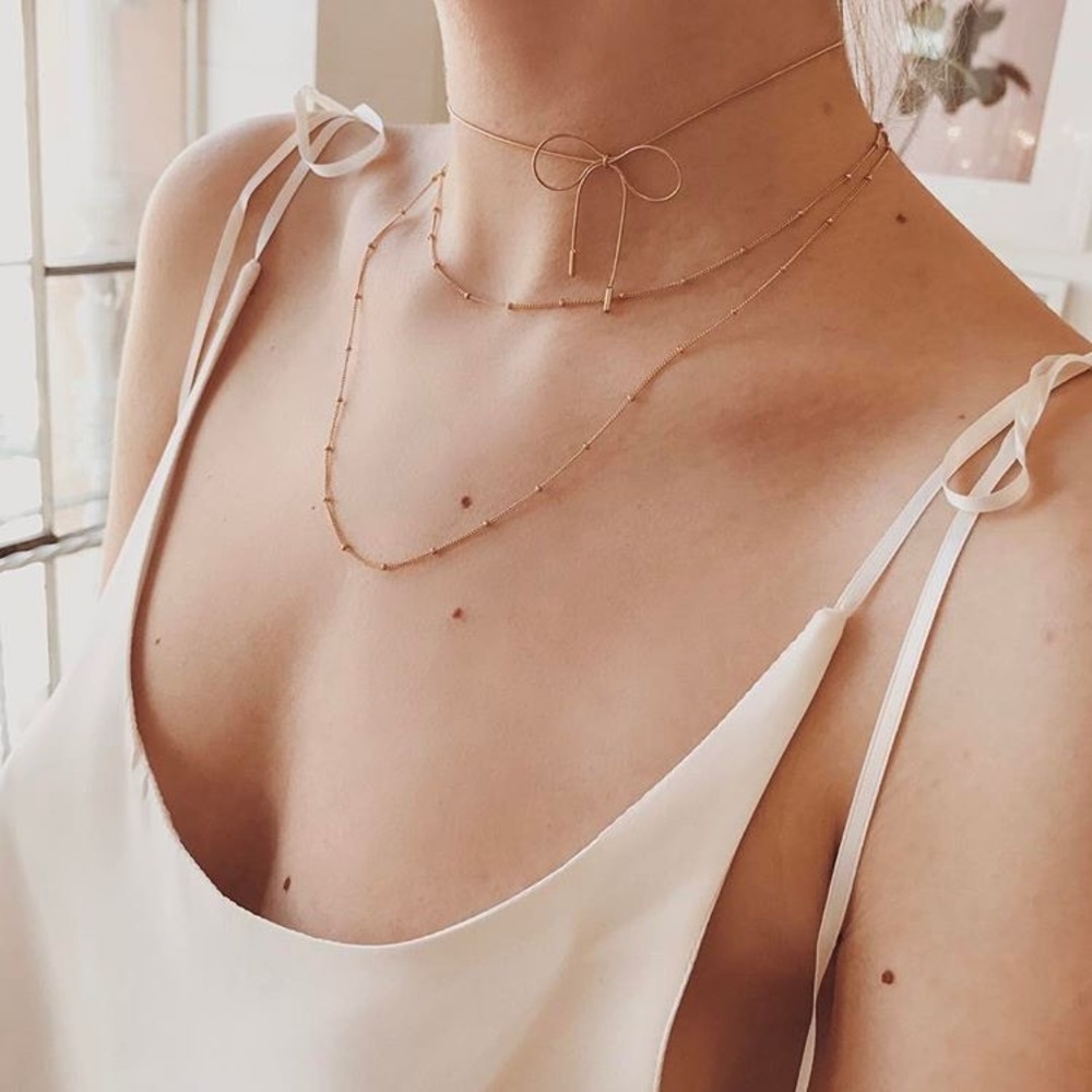 baby gold chain choker
