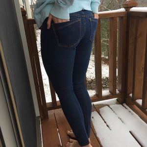 Express dark skinny jeans