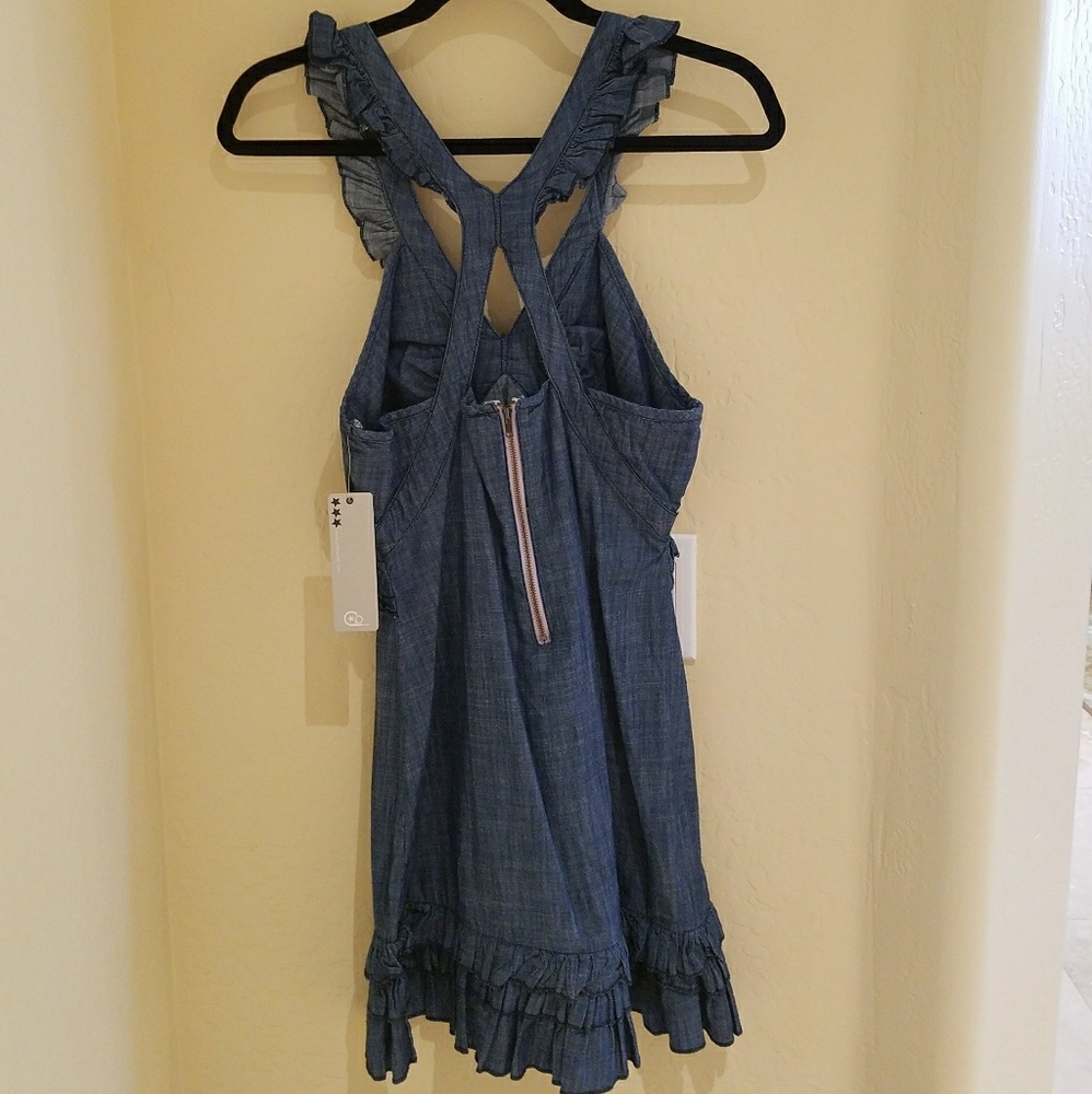 Denim mini dress