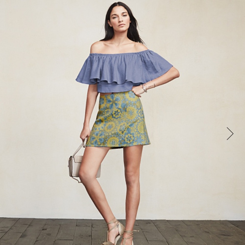 🦋 Blue Reformation Off Shoulder Roxton Top 🦋