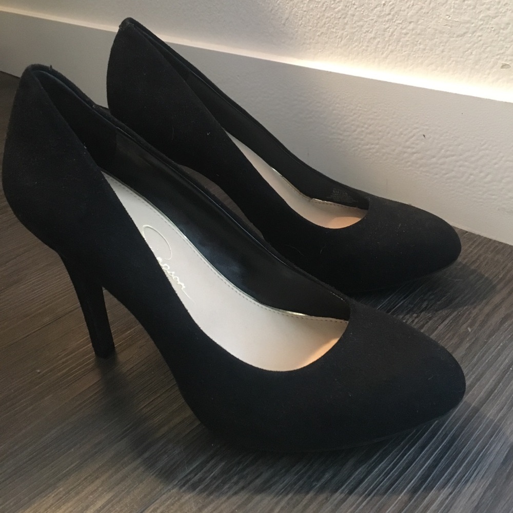 Jessica Simpson Black Suede Pumps