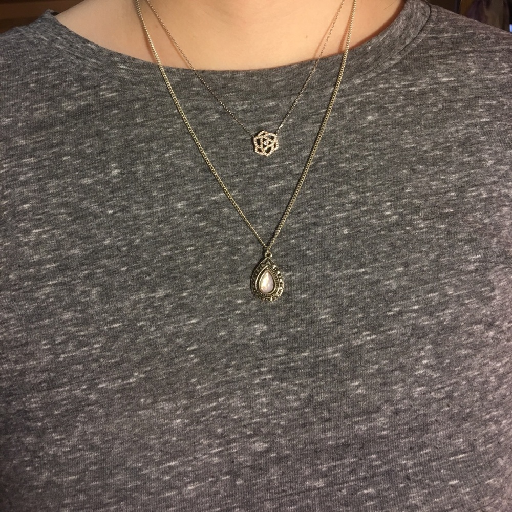 Metallic Teardrop necklace