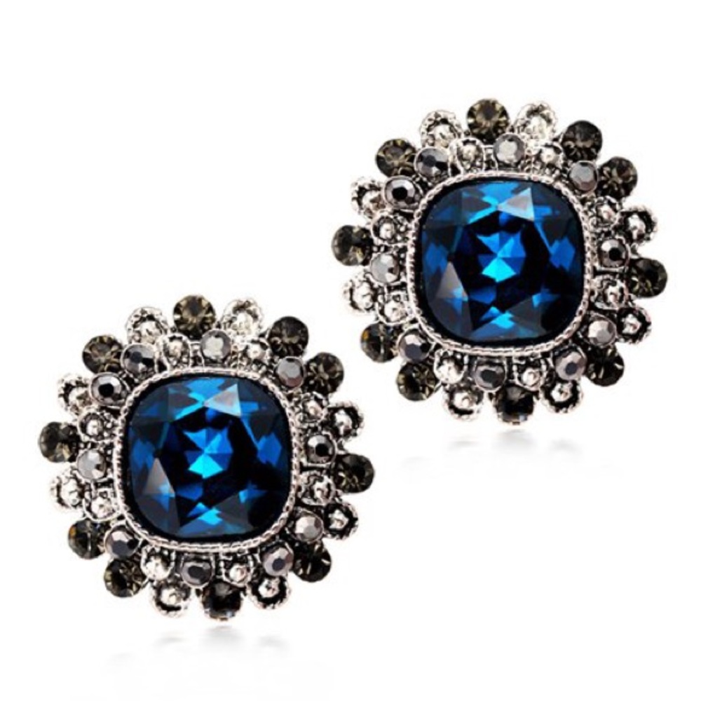 Sapphire tone earrings