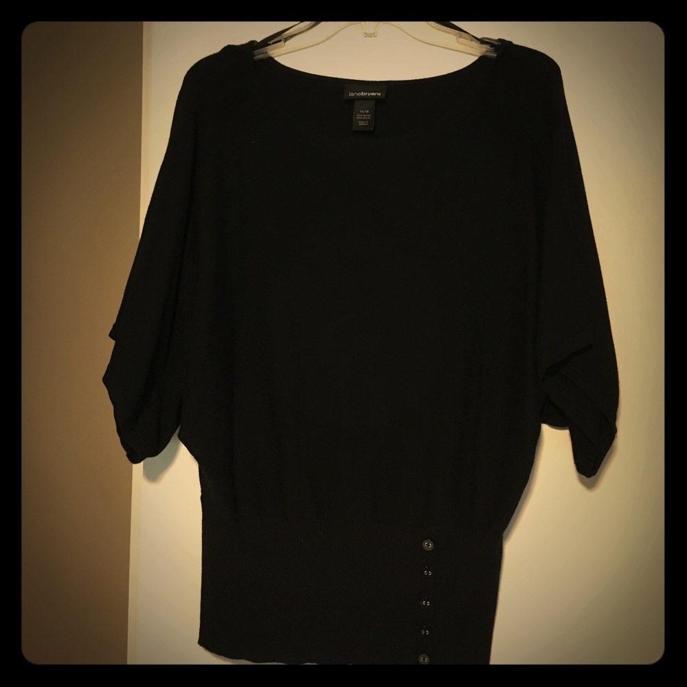 Lane Bryant Plus Size ball black sweater