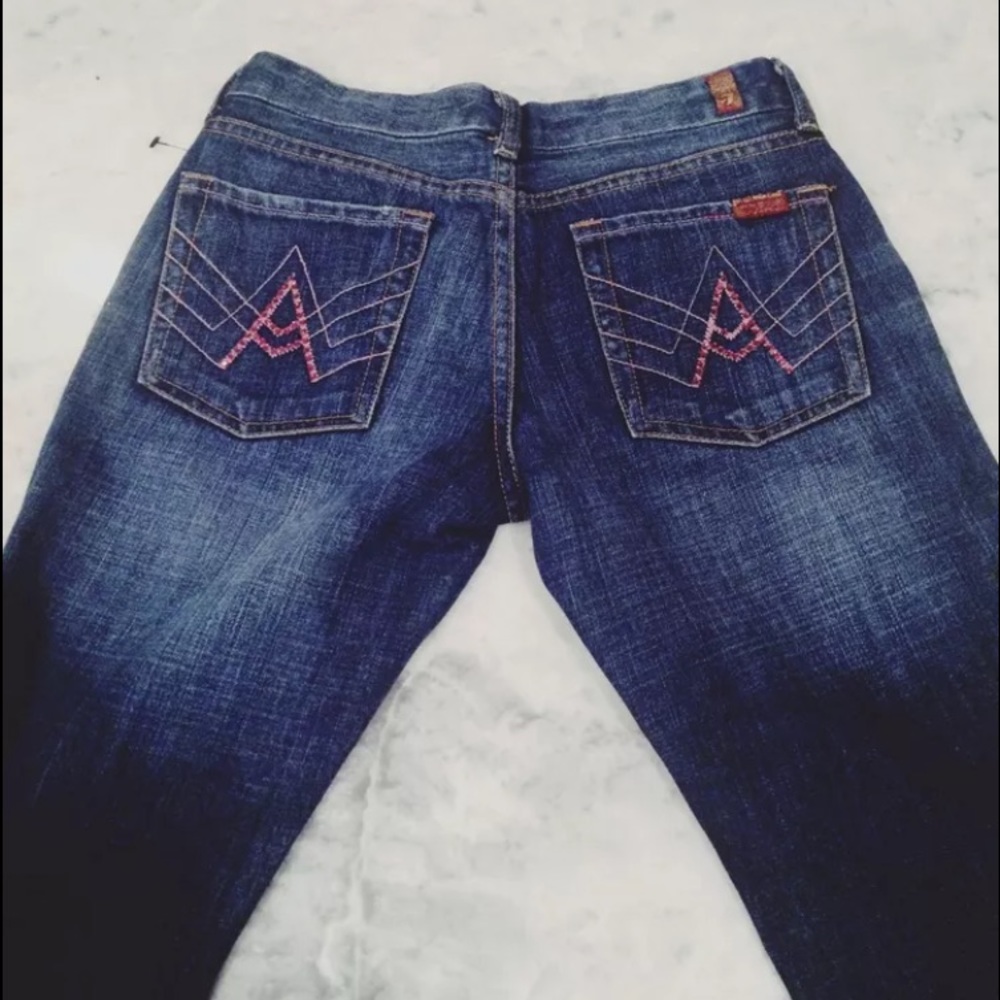 7 for All Mankind Flare Bootcut blue jeans 26
