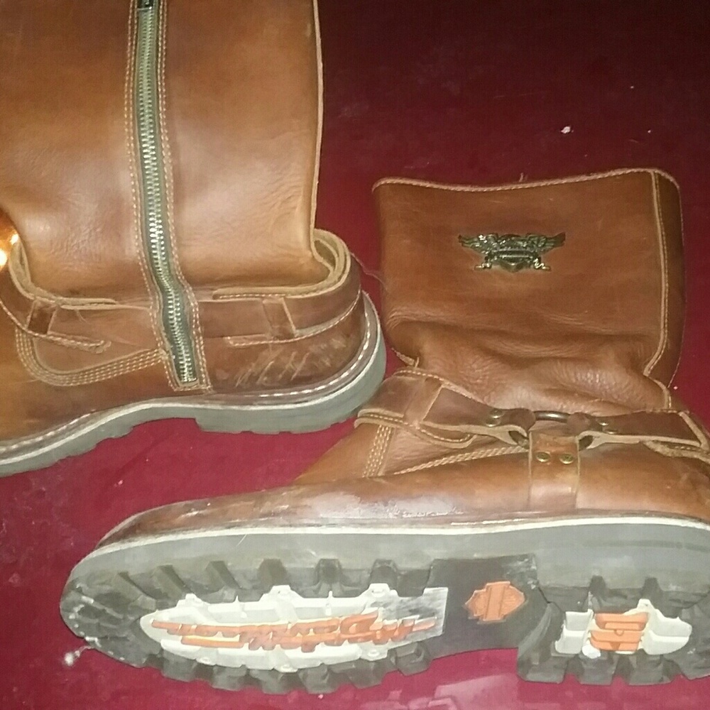 Harley Davidson side zip boots