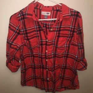 Red plaid long sleeve